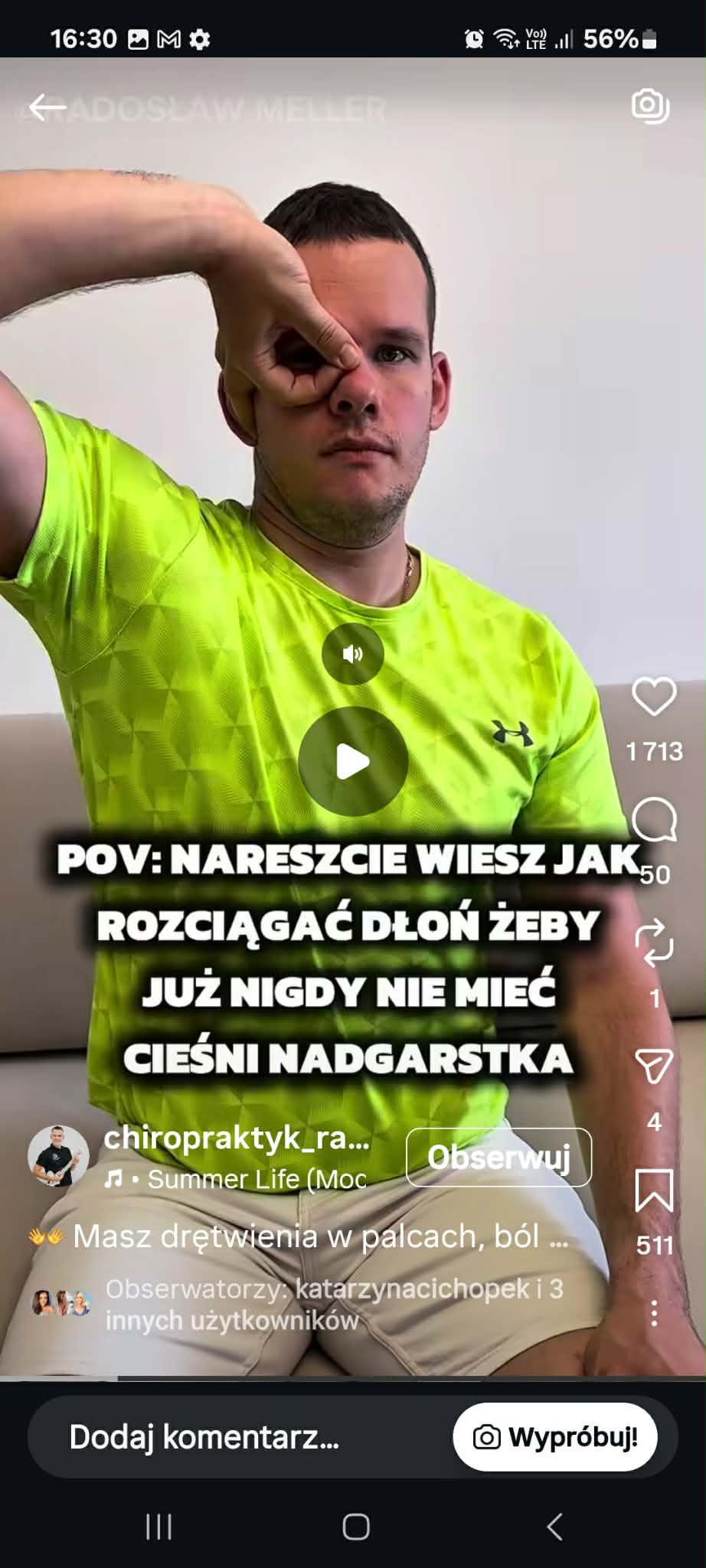 Przykładowy post z dużymi zasięgami 3