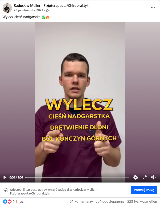 Ten sam post, różne publikacje