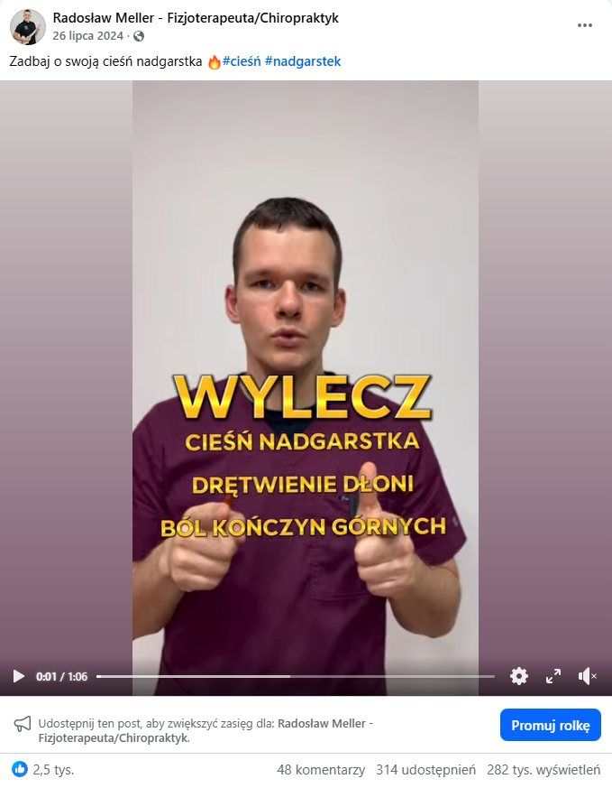 Ten sam post, różne publikacje