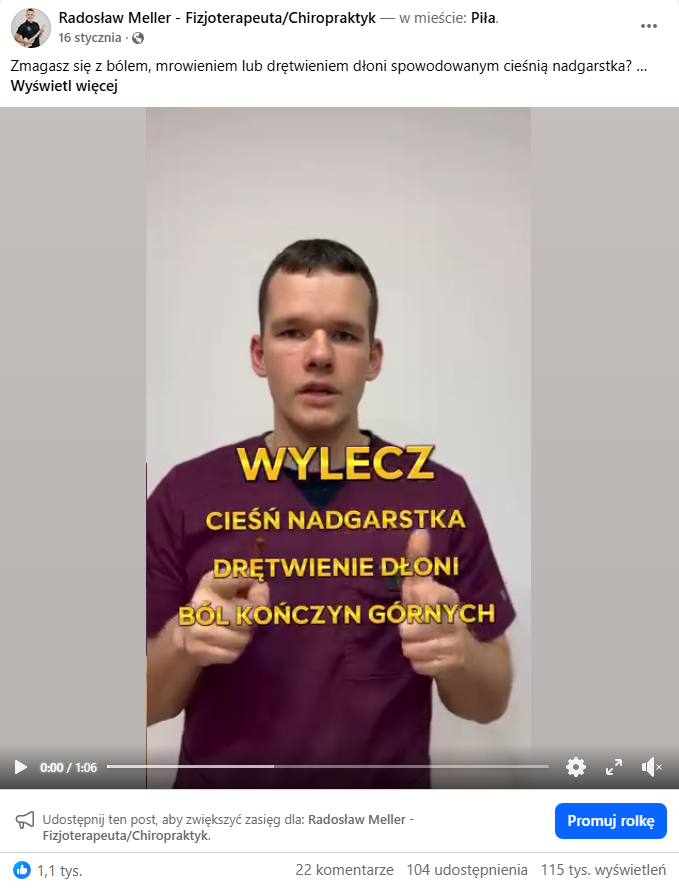 Ten sam post, różne publikacje